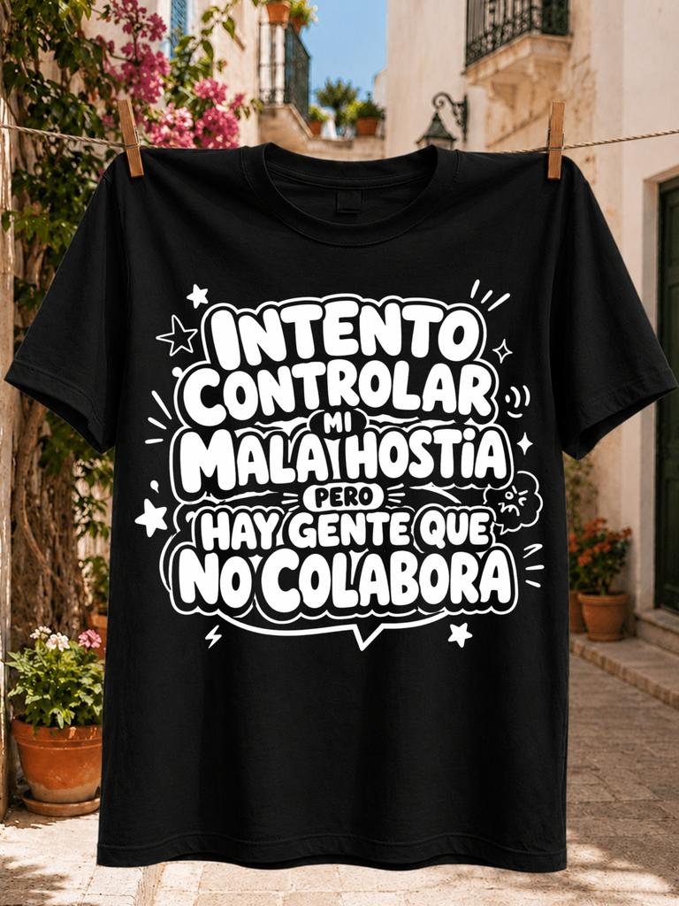 Spanish Bad Temper Quote Graphic Rounded Bubble Typographystars And Playful Doodle Accents Tee Unisex All Tshirt