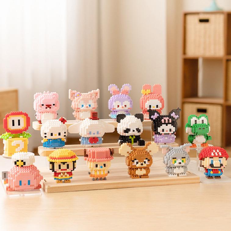 Trendy Anime Figurine Building Blocks Blind Box Toy - Compatible with LEGO, Ideal Gift for Elementary Students