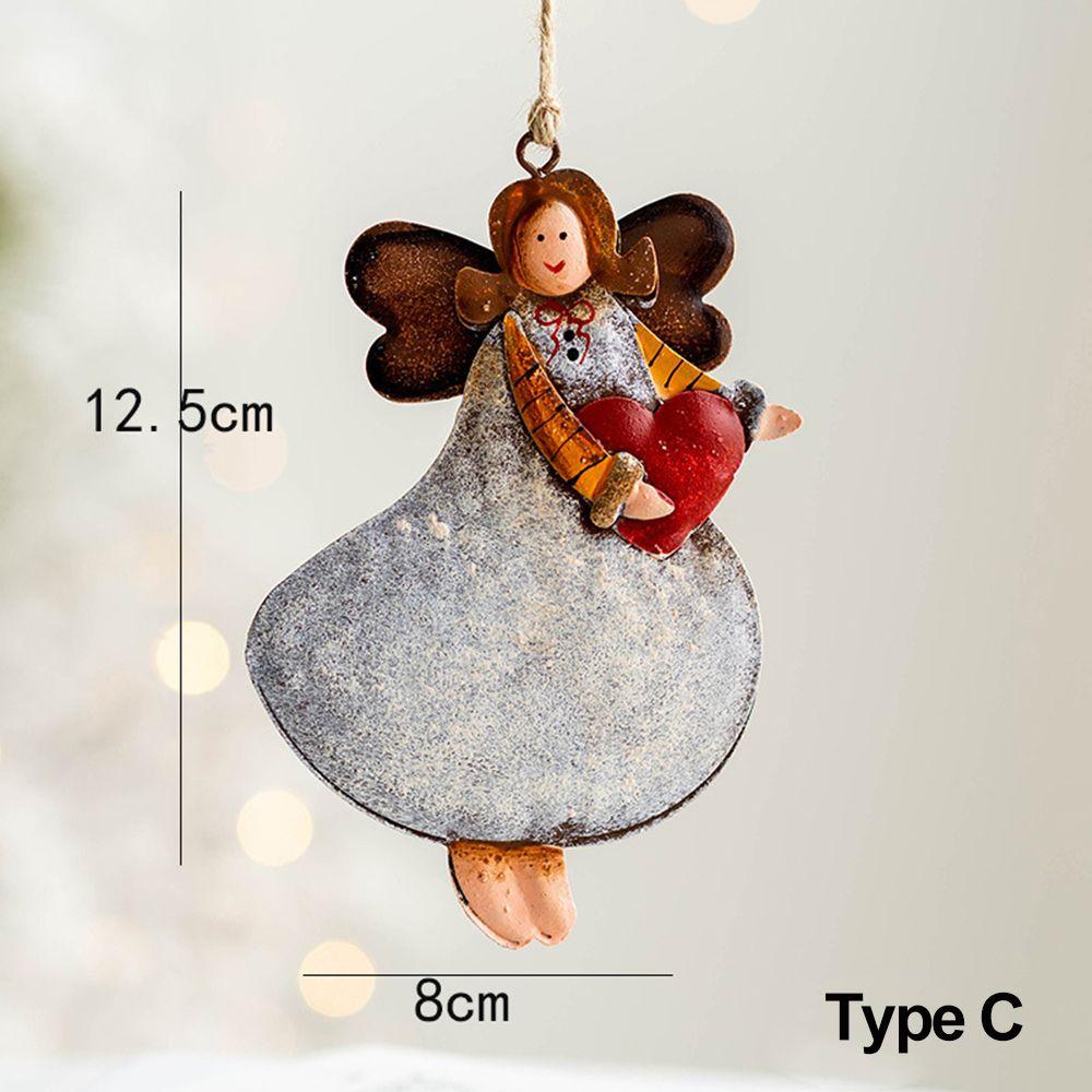 Festival Accessories Drop Ornament Christmas Angel Pendant Hanging Decorations White Dress Girl