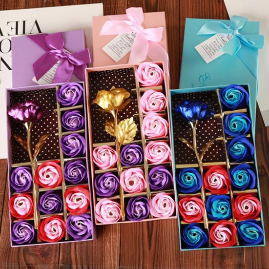 12 шт. стильное мыло с цветами, многофункциональная коробка, пылезащитное, широкое цветовое мыло с ароматом розы