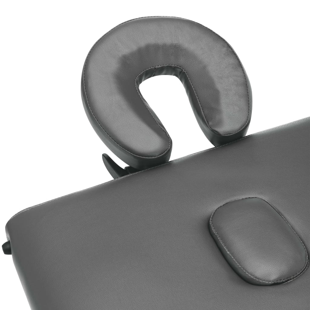 Massage Table 2 Zone Aluminum Frame Anthracite 186 x 68 cm