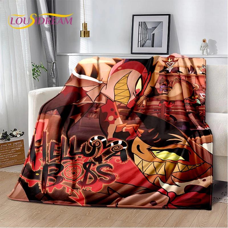 2026 New H-Helluva Boss Blitzo Cartoon Soft Blanket,Soft Throw Blanket for Home Bedroom Bed Sofa Picnic Travel Cover Child Gift