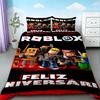 Пододеяльник Roblox Комплект постельного белья Мягкий и удобный Чехол для одеяла Для спальни Дома Декор на день рождения Подарки Queen King