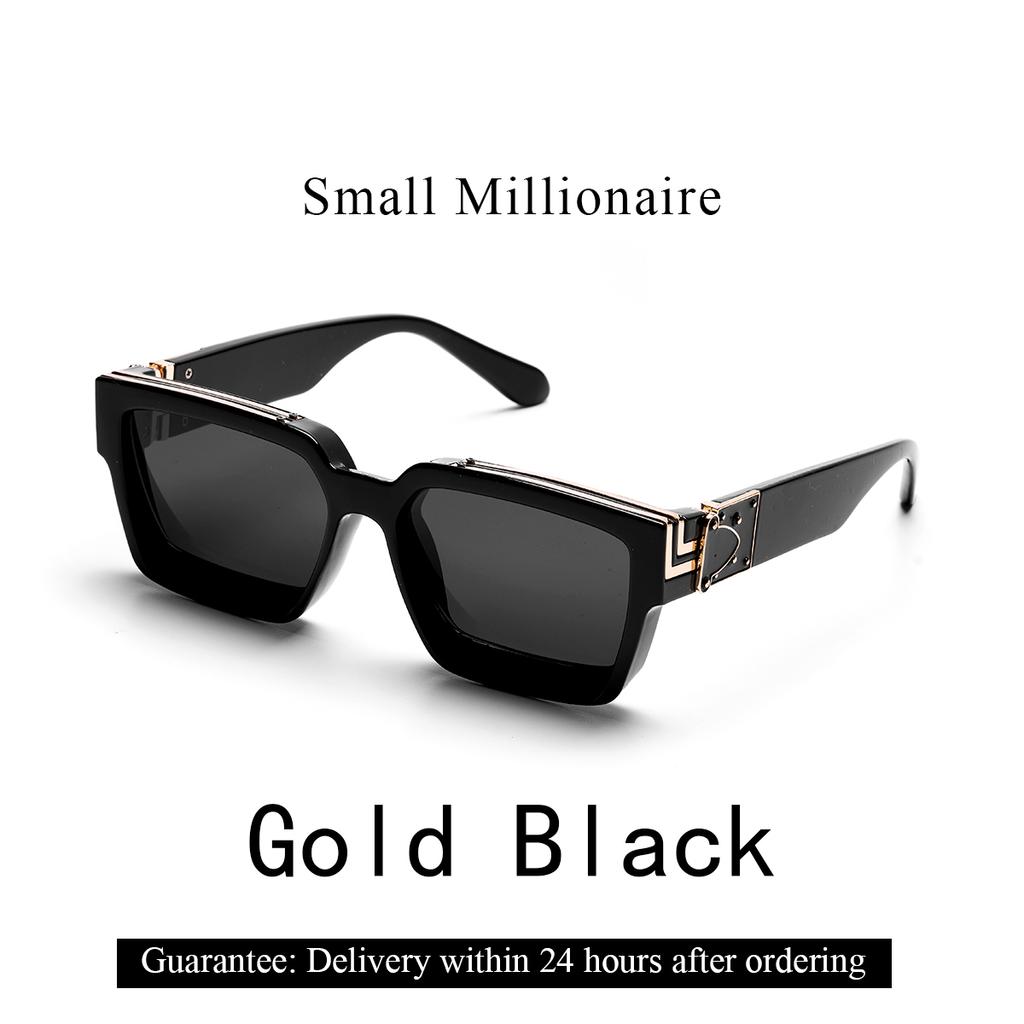 Солнцезащитные очки Ruiao Retro Black Millionaire Shades Luxury 2024 для мужчин, дизайнерские квадратные солнцезащитные очки известного бренда, мужские и женские солнцезащитные очки
