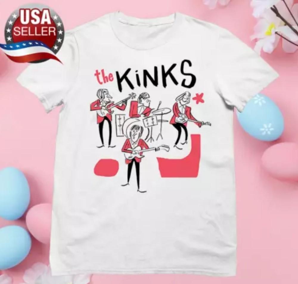 Футболка The Kinks Белая Унисекс Футболка Мужская С коротким рукавом Унисекс Футболка