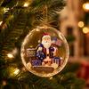 Crystal Texture Gift Tag 250 Anniversary USA Sea Glass Christmas Ornament, 1776-2026 Patriotic Faux Home Window Hanging Ornament Clear Keepsake,