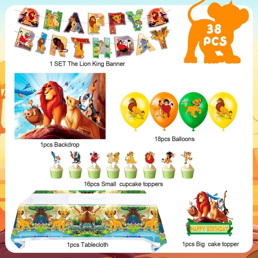 38pcs Cartoon Party Decorations, Cartoon Birthday Decorations Set - Cartoon Balloons Banner & Cartoon Balloon Cupcake Decorations etc Cartoon Themed