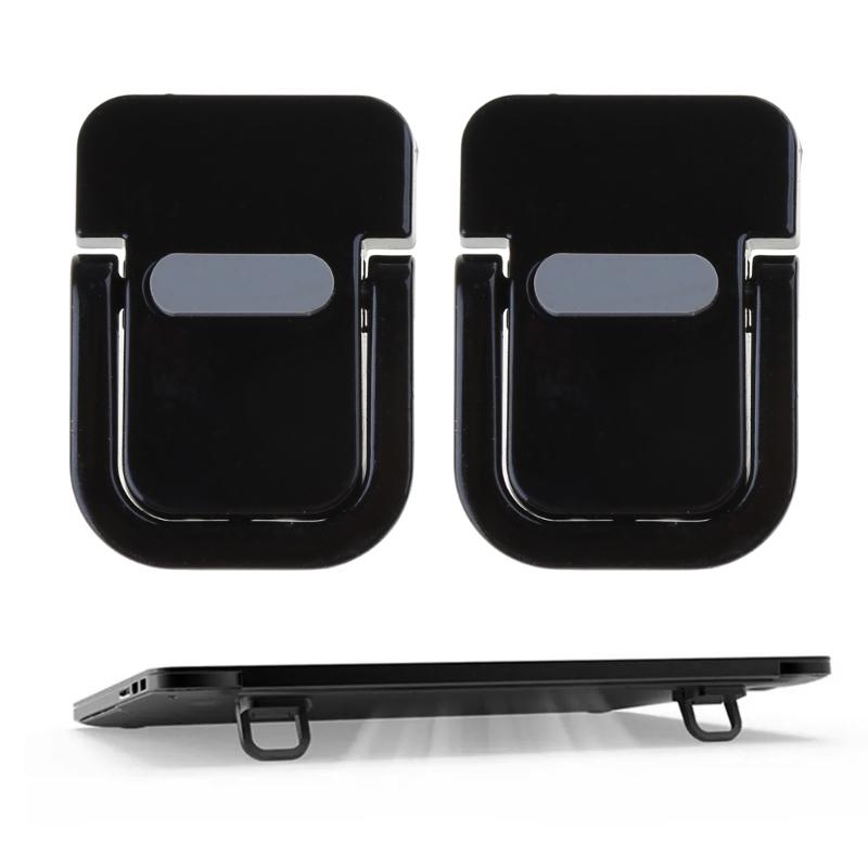 2Pcs Laptops Stand Portable Computer Keyboards Stand for Desk Self-Adhesive Invisible Laptops Feet Foldable Laptops Stand