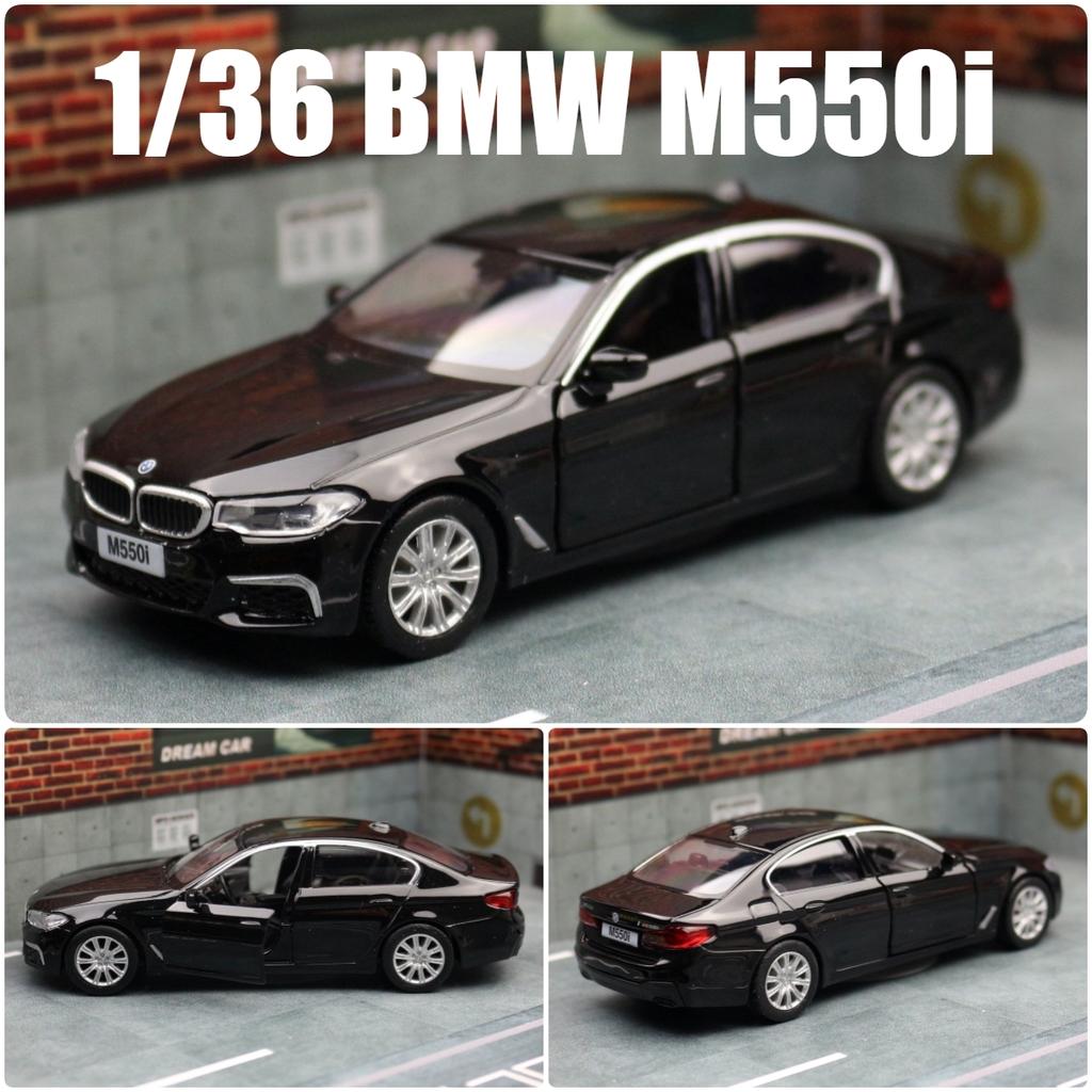 1/36 BMW M550i 5 Series Toy Car Model For Children RMZ City Diecast Alloy Metal Miniature Pull Back Collection Gift For Boys Kid