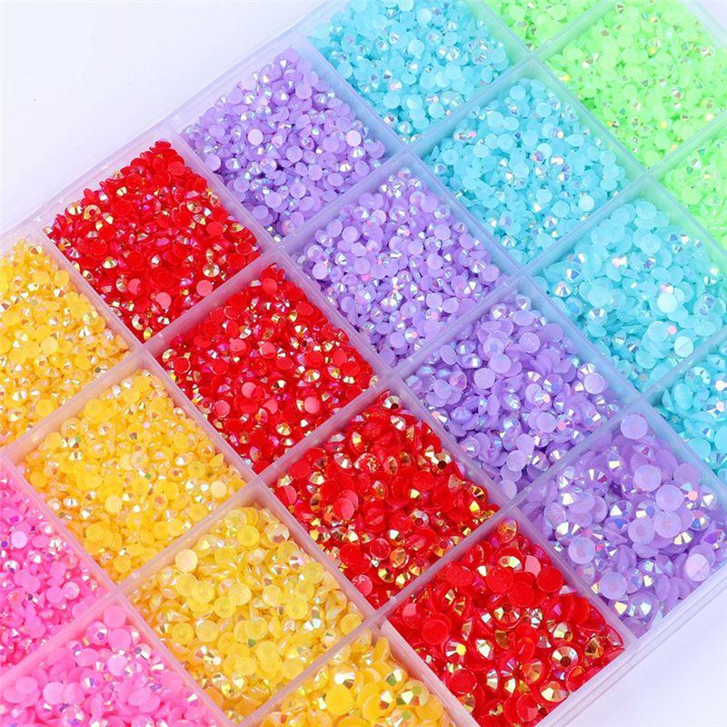A84E-AB Nail Rhinestone Boxed DIY Resin Jelly Diamond Symphony Phone Case Accessories Jewelry Accessories Diamond Sticker