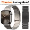 Титановый металлический ремешок для Apple Watch Band Ultra 3 49 мм 46 мм 45 мм 44 мм 42 мм Роскошный мужской браслет iWatch Series 11 10 9 8 7 6 SE 5 4 41 мм 40 мм 38 мм