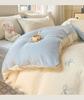 2025 New Thickened Warm Velvet Flannel Coral Fleece Bedding Set - Autumn/Winter Duvet Cover & Three-Piece Bedsheet
