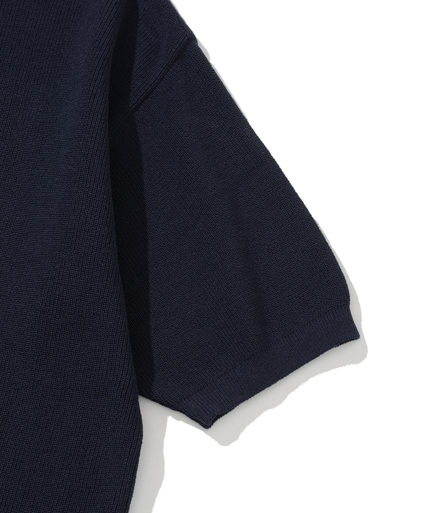 KNITTED Coolever Clover Round Knit Navy