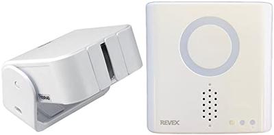 Беспроводной дверной звонок-домофон Revex серии XPN с комплектом передатчика и приемника, погодозащищенный датчик движения, для безопасности и ухода за больными, 64 звука звонка