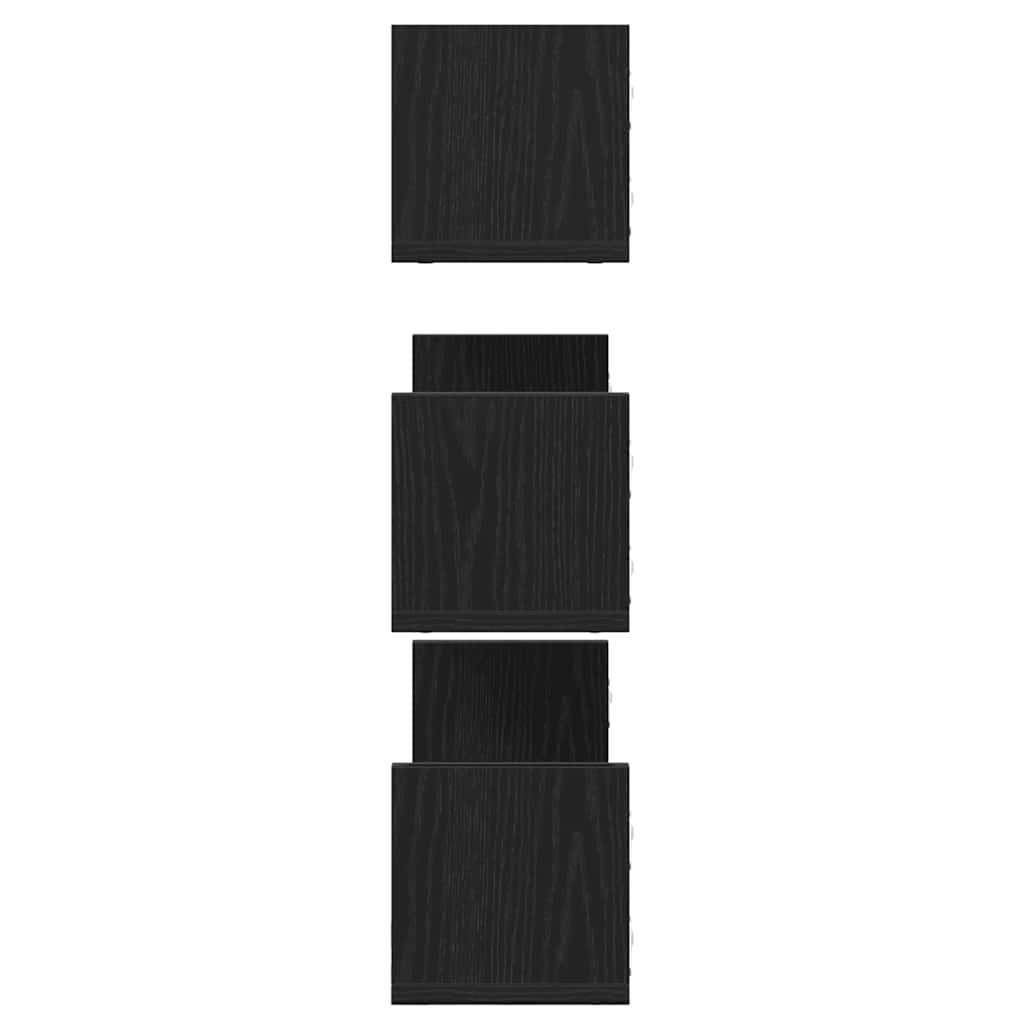 Wall Shelves 3 pcs. Black Oak Look 58 x 18 x 18 cm Engineered Wood