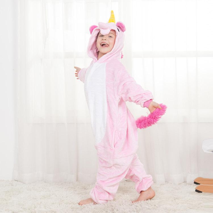 12 Styles Cartoon Animal One-piece Pajamas Home Sleepwear With Shoes Cosplay Costume Children Boy Girl Kid Pajama