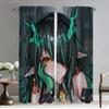 Arknights Curtains for Living Room Curtain for Room 2 Panel Home Interior Curtains Halloween Decoration Partition Shades Kitchen