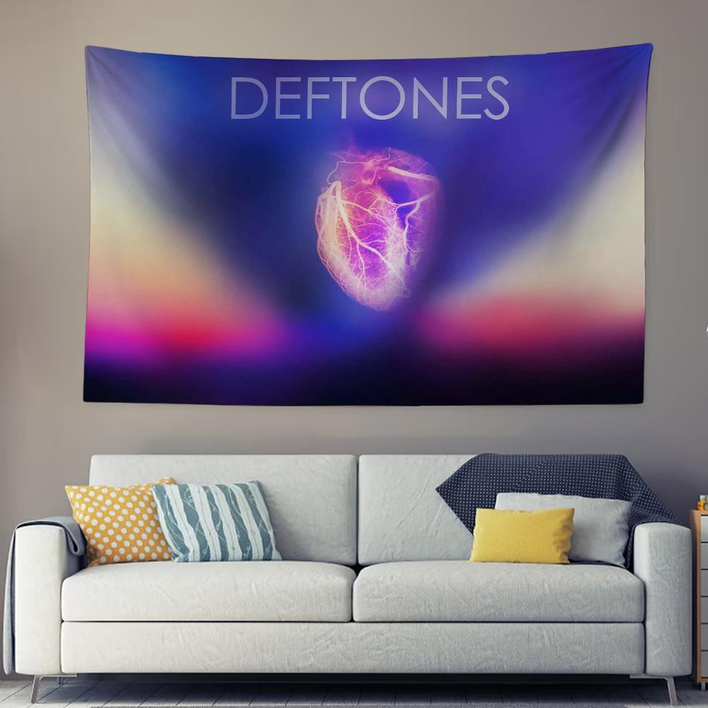 DDeftones Singer Tapestry Bedroom Dormitory Background Wall Hanging Decor for Home Party Living Room Club Festive Holiday Style