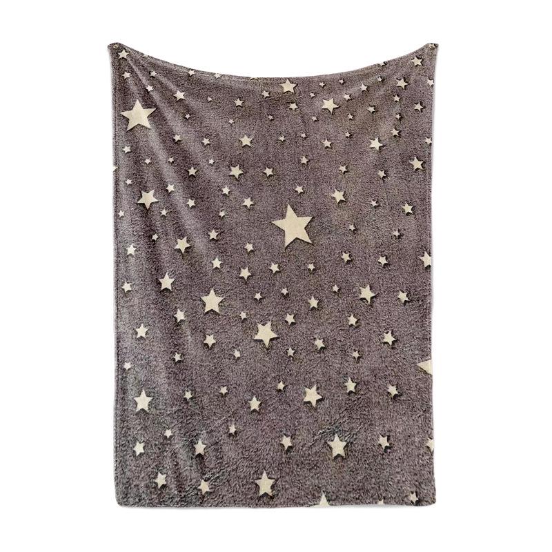 Двухстороннее фланелевое одеяло с флуоресцентным принтом для лета и использования при кондиционере, детское одеяло