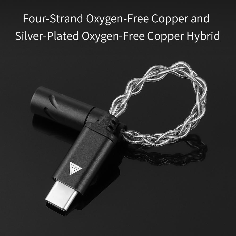 QKZ CX31993 USB Type-C на 3,5 мм аудиоинтерфейс Усилитель для наушников HiFi ЦАП Усилитель звука для наушников 32 бит 384 кГц аудиоадаптер