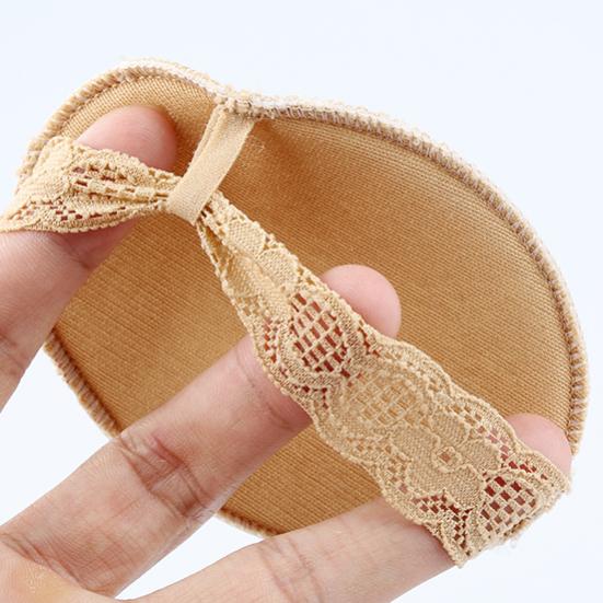 1 пара кружевных невидимых противоскользящих подушечек для обуви на высоком каблуке в передней части стопы на половину ярда