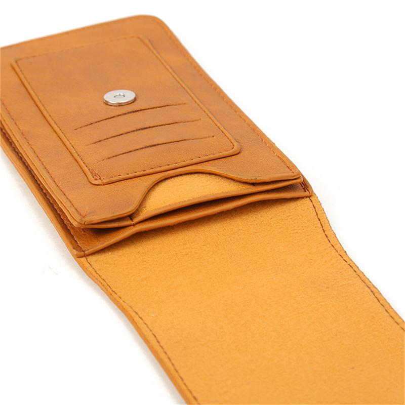 Кожаная поясная сумка для мужчин, поясная сумка с зажимом для мобильного телефона