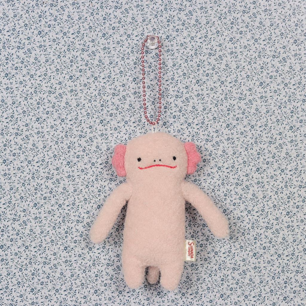 Shinada Fumofumo-san Rupa Plush Toy Mascot with Ball Chain - Axolotl (11cm)