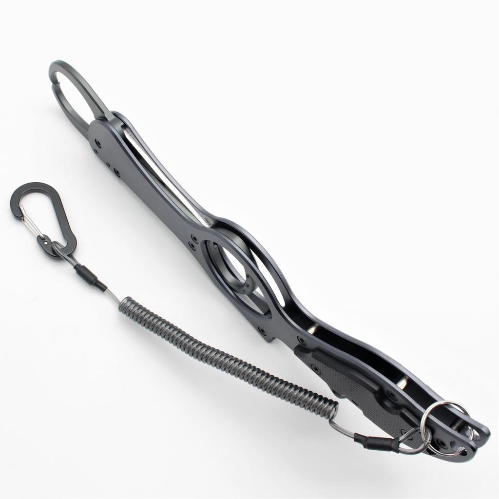 1091 Fish Grip Lightweight Aluminum Fish Grip Long Reach Gun Grip Gray (Iregui) (Stealth (Aluminum Trigger))