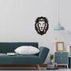 Geometric Lion Metal Wall Art Black Lion Head Design Gothic Metal Wall Sign Stylish Office & Wild Animal Decor Unique Wall Art
