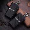 IYXI7 For Honda CRV CR-V 2018 2015 2016 2017 2019 2020 Leather Car Key Protection Shell Bag Carbon Filber Car Key Case