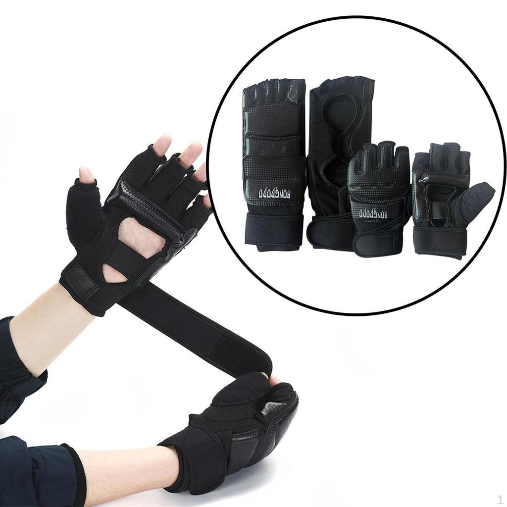 Боксерские Перчатки Полуперчатки Открытые Ладони Защита для Ног Пальцев Прочные ММА Спарринг