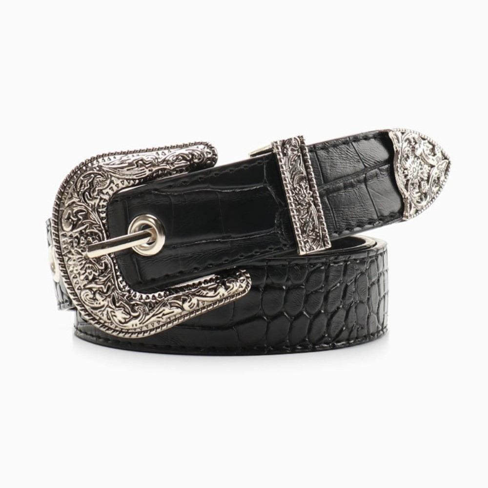 Pin Buckle Women Belt Punk PU Leather Waistbands Fashion Retro Waist Belt  Party