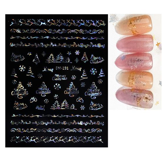 Nail Sticker Christmas Patterns 3D Effects DIY Snowflakes Christmas Nail Art Foils