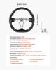 Steering Wheel for 2008-2020 Nissan 370Z, Carbon Fiber Steering Wheel D-Shaped Flat-Bottom, Leather Grip with Non-Slip Texture & Precise Stitching,