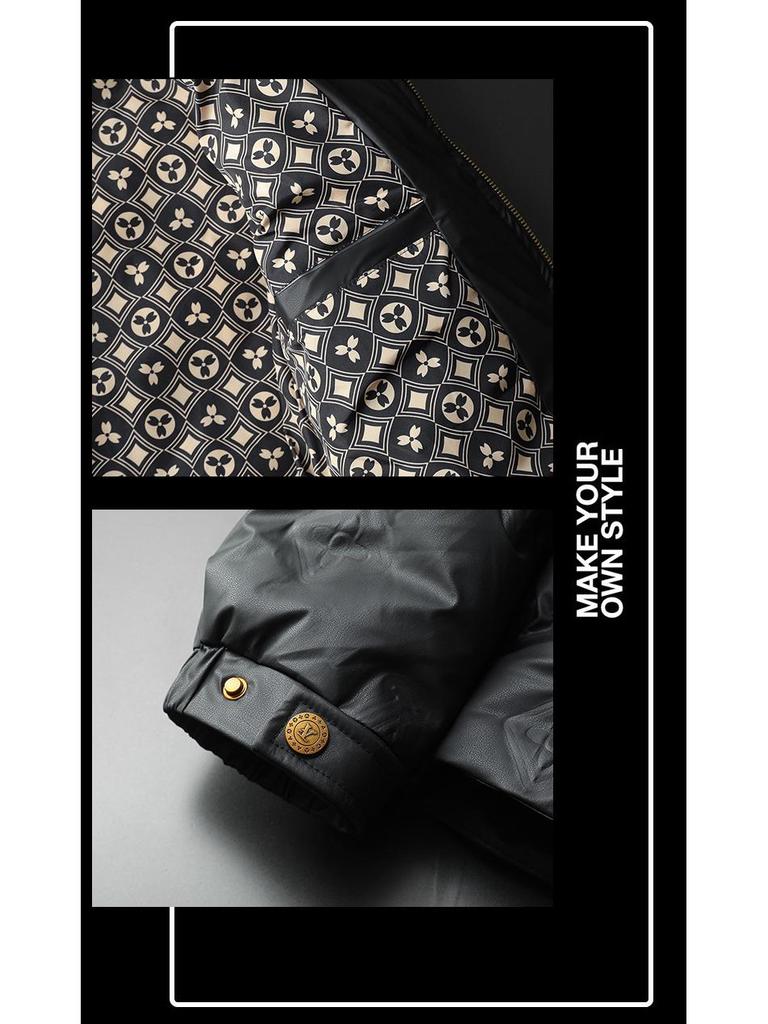 Мужская роскошная пуховая куртка с капюшоном - Европейская высококачественная 90% белый утиный пух Зимнее пальто