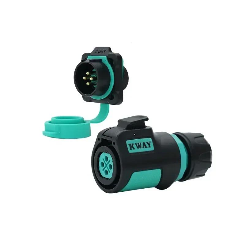 KWAY K20 M20 2 3 4 5 7 9 12 Pin Waterproof IP68 Connector Electro Mechanical Screen UAV Panel Aviation Female Plug Male Socket
