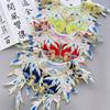 Exquisite Small Shawl with Ancient Style Embroidery Floral Pearl Beading Neckline Fake Collar Hanfu Costume Accessory