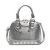 Crossbody Modern Shell Bag With Chain Strap And Rivet Details For Casual Outings