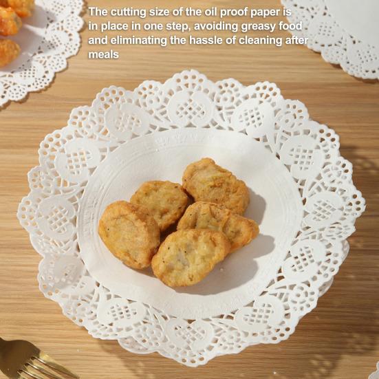 100 шт. бумага для выпечки, элегантный кружевной дизайн, впитывающая масло бумага, одноразовые вкладыши для выпечки, домашняя кухня