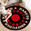 Anime Naruto Round Carpets for Living Room Rugs Soft Flannel Floor Area Rug Bedroom Carpet Mat for Children Kitchen Rug