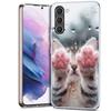 Розовый чехол для телефона с кошкой для Samsung A54 A14 A24 A34 A17 A37 A57 A55 A35 A25 A15 A13 A23 A33 A53 A07 A05S A04S A03 A73 Galaxy Нет