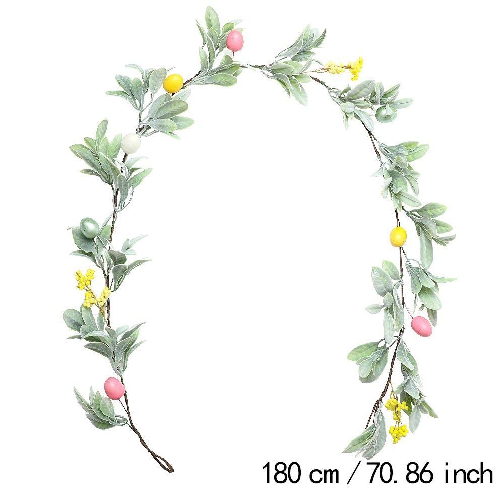 Handmade Easter Egg Garland Realistic Spring Vine Garland Indoor Wall Hanging