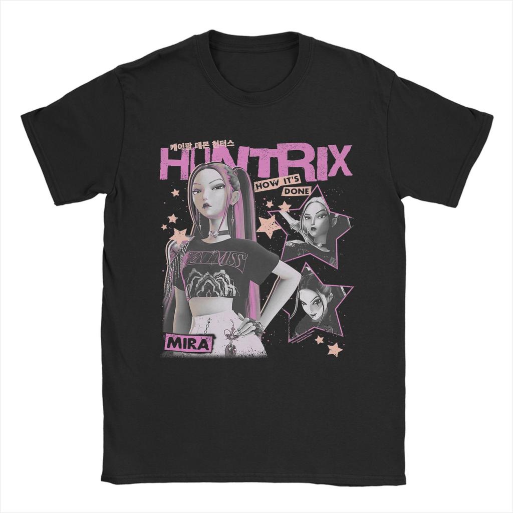 Huntrix Mira Как Это Сделано K-Pop Охотники на Демонов Футболки для Мужчин Новинка Хлопковая Футболка Футболка с Коротким Рукавом Новая Поступление Одежда