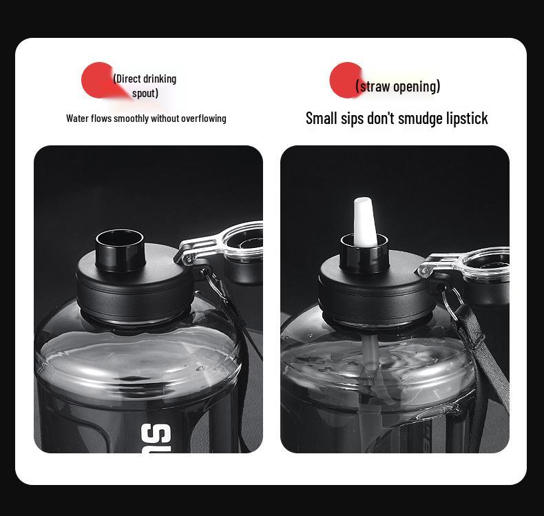 Бутылка для воды для занятий спортом на открытом воздухе Ton Ton Durable, устойчивая к высоким температурам, с соломинкой