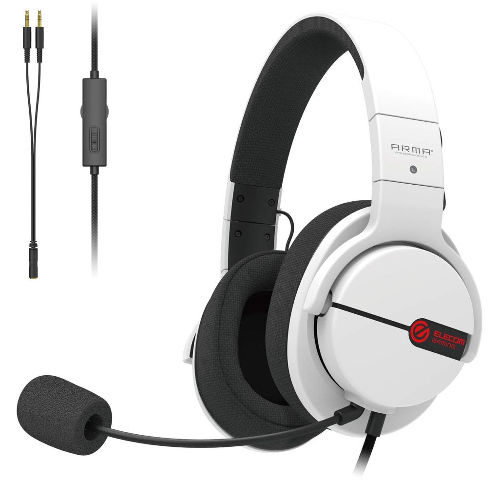 Elecom Gaming Headset Headphones PS5 PS4 Switch SwitchLite White [ARMA] HS-ARMA100WH