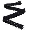 Lace Ribbon DIY Cotton Net 1.5cm Width 20 Yards Elegant Black Fabric Lace Trim for Curtain Clothes