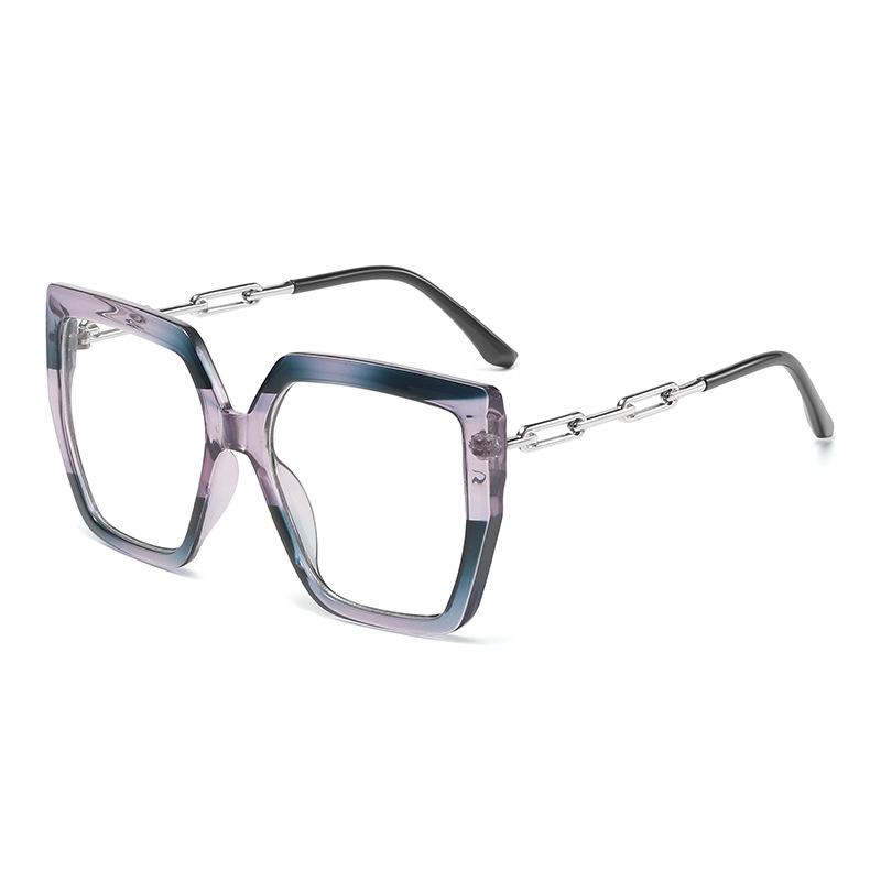 Модная оправа для очков, квадратная антисиняя светлая европейская и американская женская большая квадратная оправа, плоские очки, модная оправа для очков
