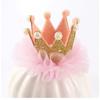 Baby Girl Mesh Crown Lace Pearl Hairpin Princess Sweet Cute Shiny Hair Clips Fashion Headwear Colorful Crown Kids Accessories