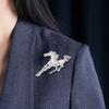 Horse Brooch Exuding Elegance Power Bold Sophisticated Design Retro Brooch Pin Vibrant Fashion Accessory