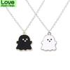 Милое мультяшное ожерелье с подвеской в ​​виде призрака и дружбы для пары, корейская мода, женское и мужское лучшее друг, милые женские ожерелья, ювелирные изделия